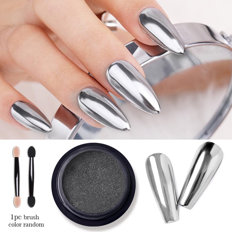Metallic Mirror Effect Chrome Nail Powder #01 Nail Powder BORN PRETTY 