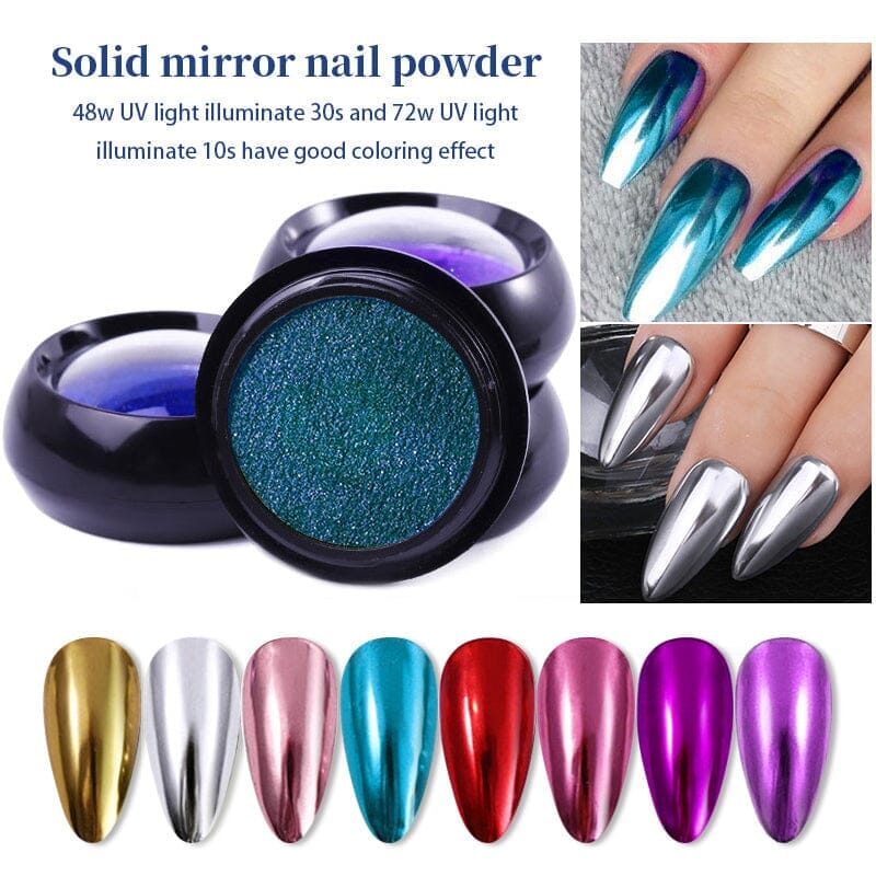 Metallic Mirror Effect Chrome Nail Powder #01 Nail Powder BORN PRETTY 