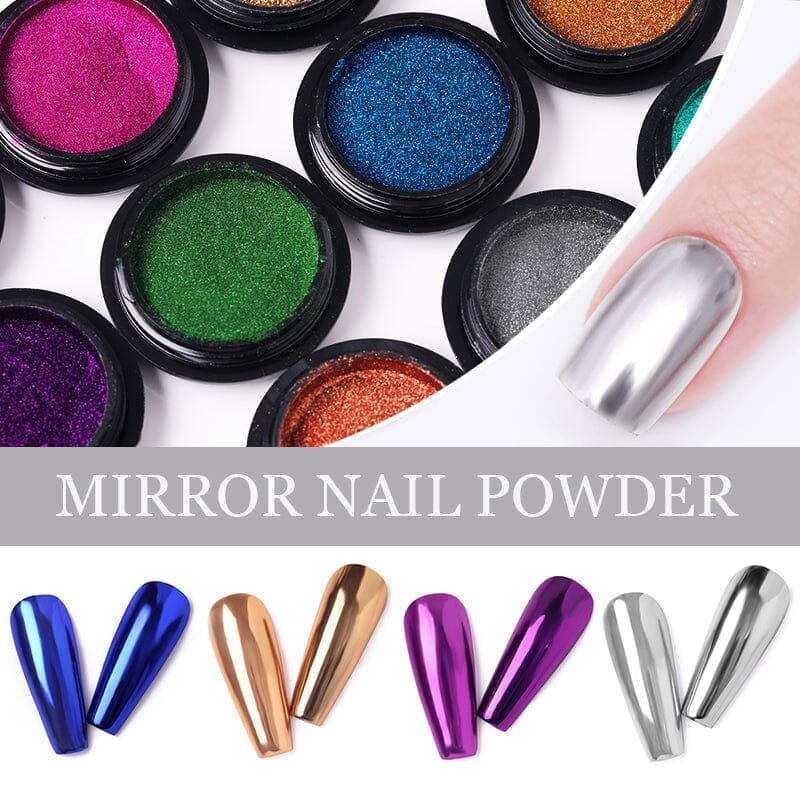 Metallic Mirror Effect Chrome Nail Powder #01 Nail Powder BORN PRETTY 