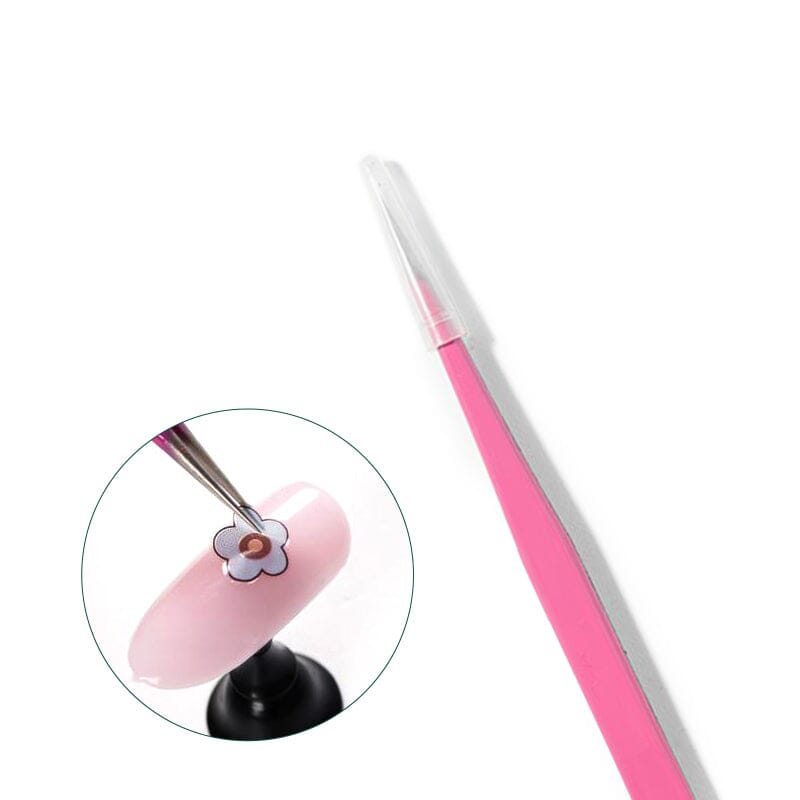 Pink Straight Nail Tweezers with Silicone Head Tools & Accessories No Brand 