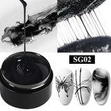 Spider Nail Gel 5ml Gel Nail Polish BORN PRETTY SG02 Black 