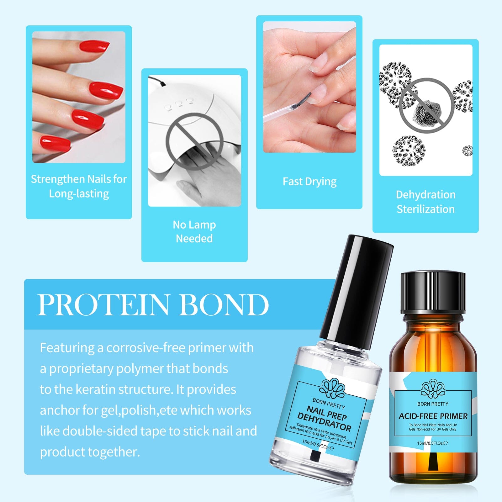 Nail Prep Dehydrator 15ml Nail Care BORN PRETTY 
