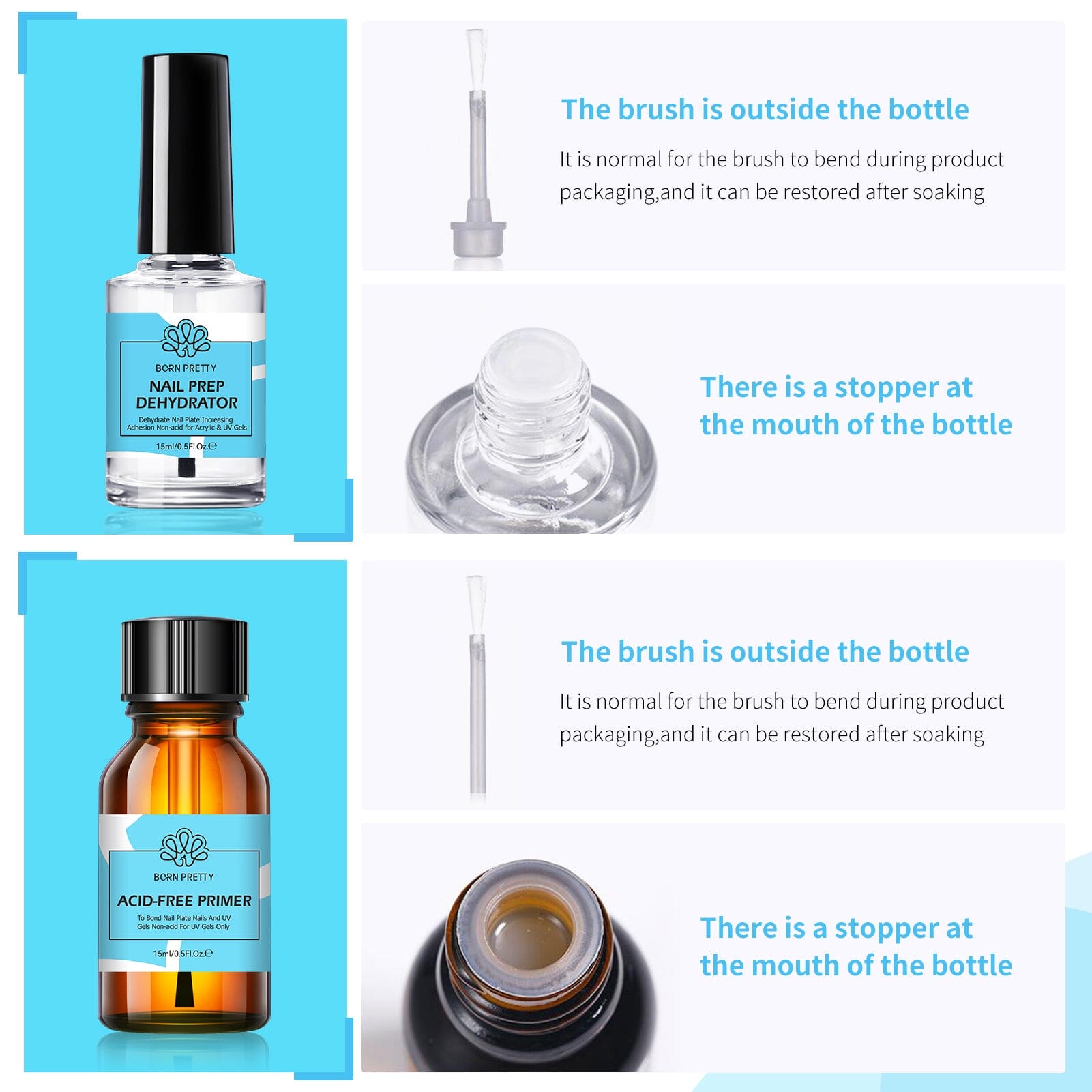 Acid-Free Nail Primer 15ml Nail Care BORN PRETTY 