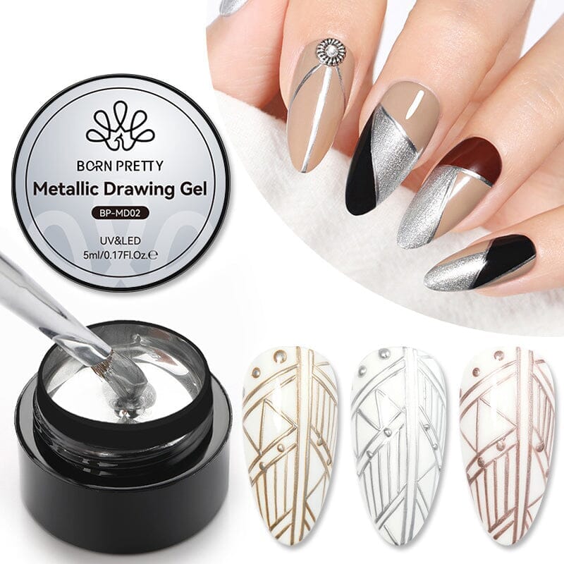 Metallic Drawing Gel 5ml Gel Nail Polish BORN PRETTY 