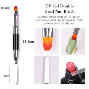 Black Double Head UV Gel Nail Brush Tools & Accessories BORN PRETTY 
