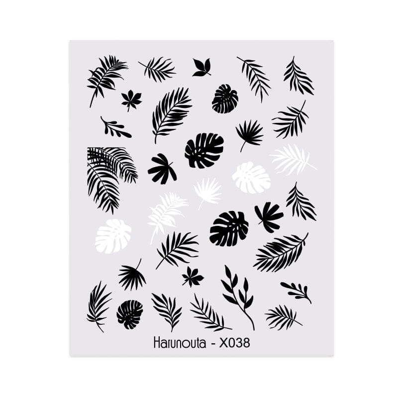 Water Decals Nail Sticker X038 Nail Sticker Harunouta 