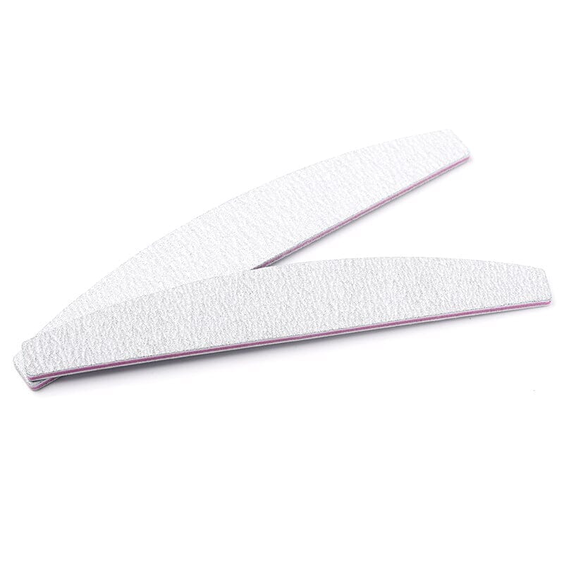 5pcs White Curved Nail File 100/180 Nail Tools BORN PRETTY 