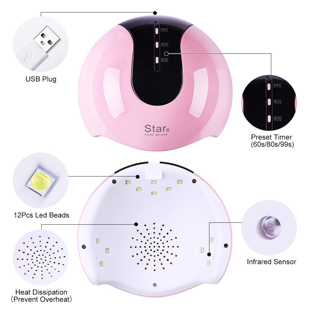 24W UV LED Nail Lamp USB Plug Nail Tools BORN PRETTY 
