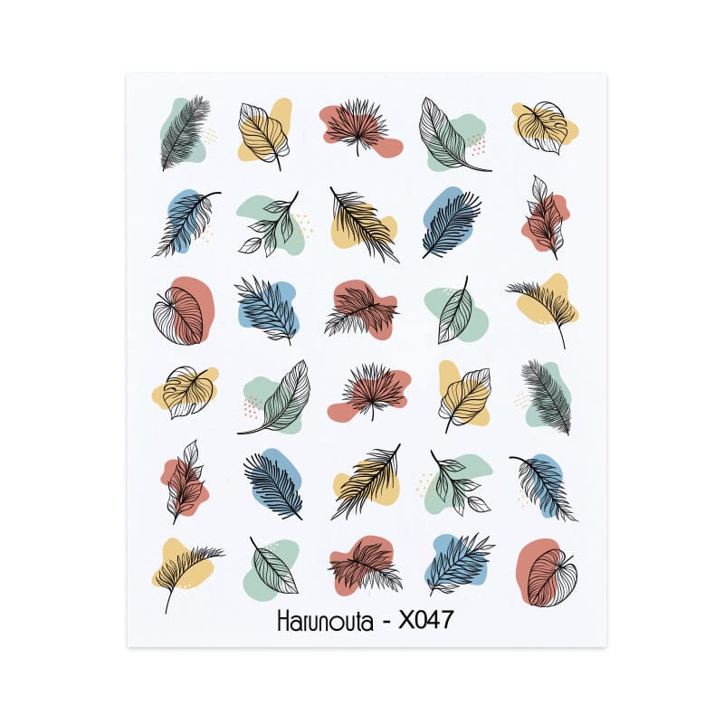 Water Decals Nail Sticker X047 Nail Sticker Harunouta 