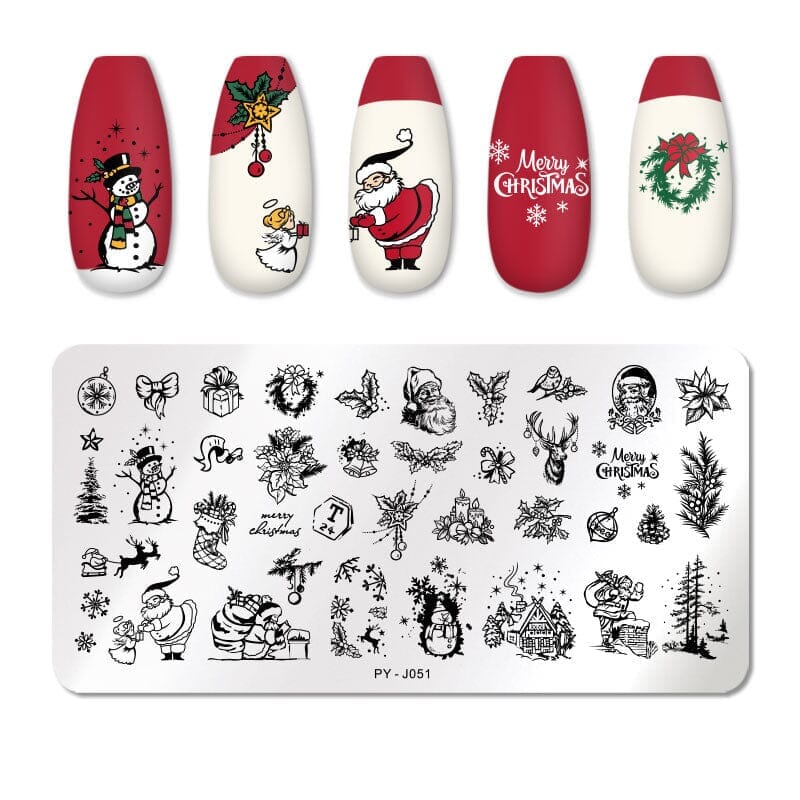 Rectangle Nail Stamping Plates Stamping Nail BORN PRETTY 
