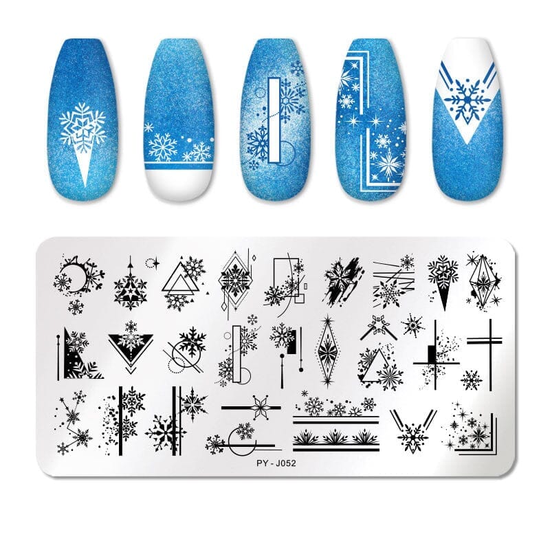 Rectangle Nail Stamping Plates Stamping Nail BORN PRETTY 
