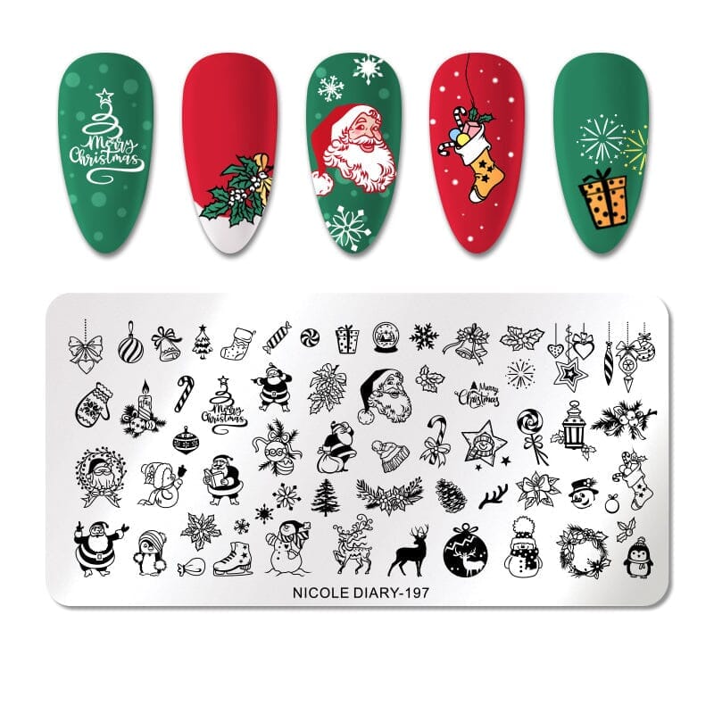Rectangle Nail Stamping Plates Stamping Nail BORN PRETTY 