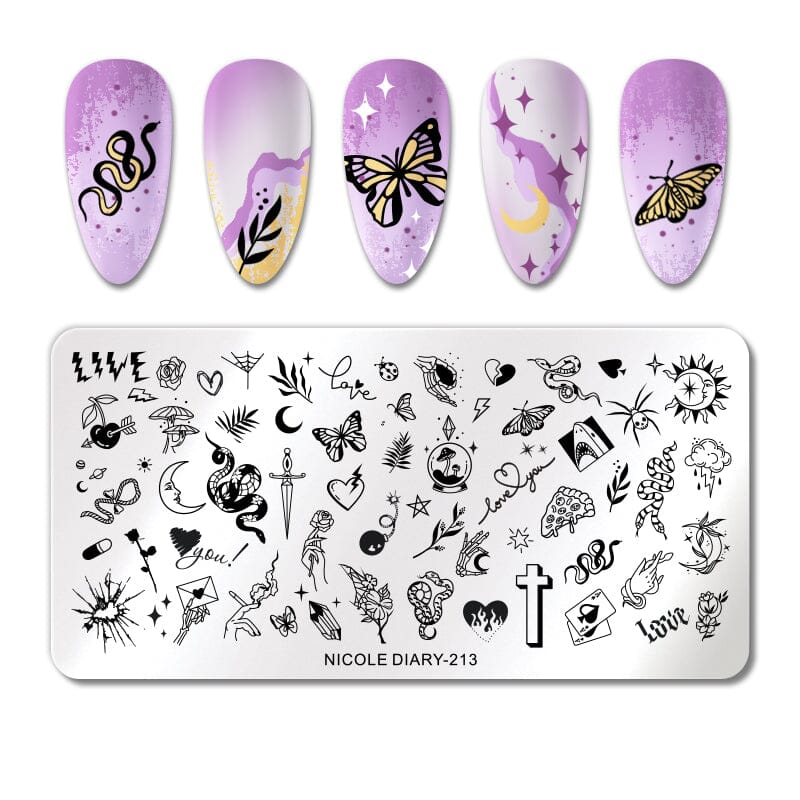 Stamping Plate NICOLE DIARY-213 Nail Stamping BORN PRETTY 