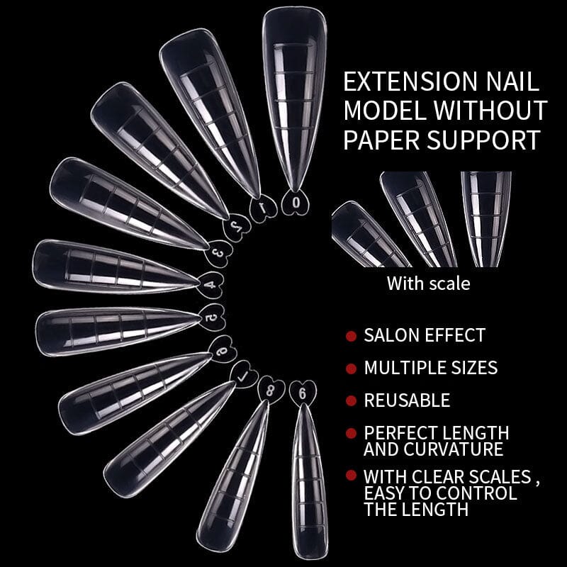 100pcs Mold Tips for Extension Nails (With Scale) Extension Nail Gel No Brand 