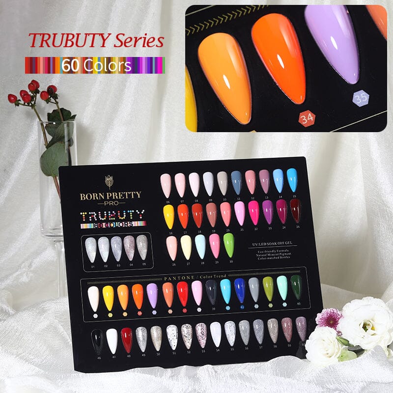 Color Chart Card for 15ml 60 Colors Gel Polish (SKU:52184) Gel Nail Polish BORN PRETTY 
