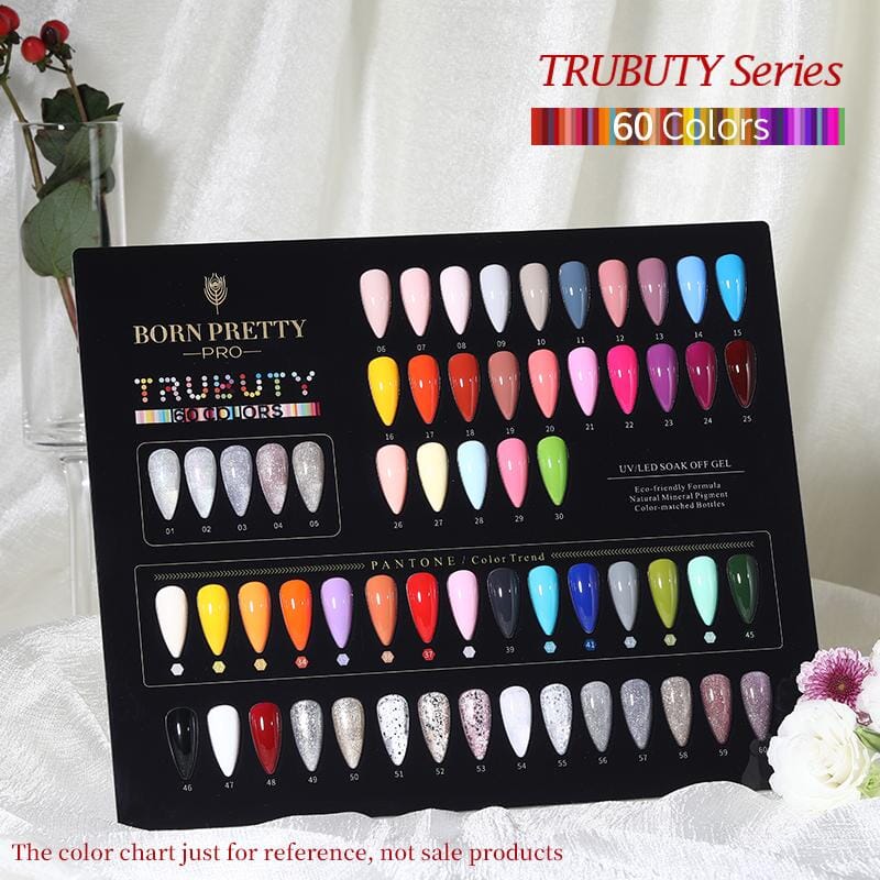 Color Chart Card for 15ml 60 Colors Gel Polish (SKU:52184) Gel Nail Polish BORN PRETTY 