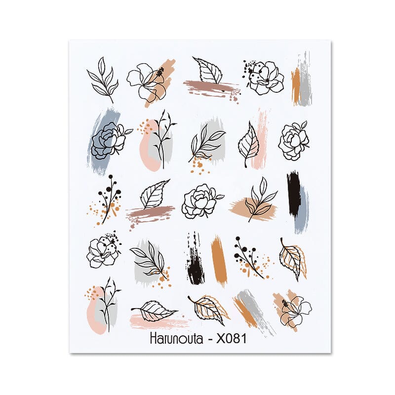 Water Decals Nail Sticker X100 Nail Sticker Harunouta 