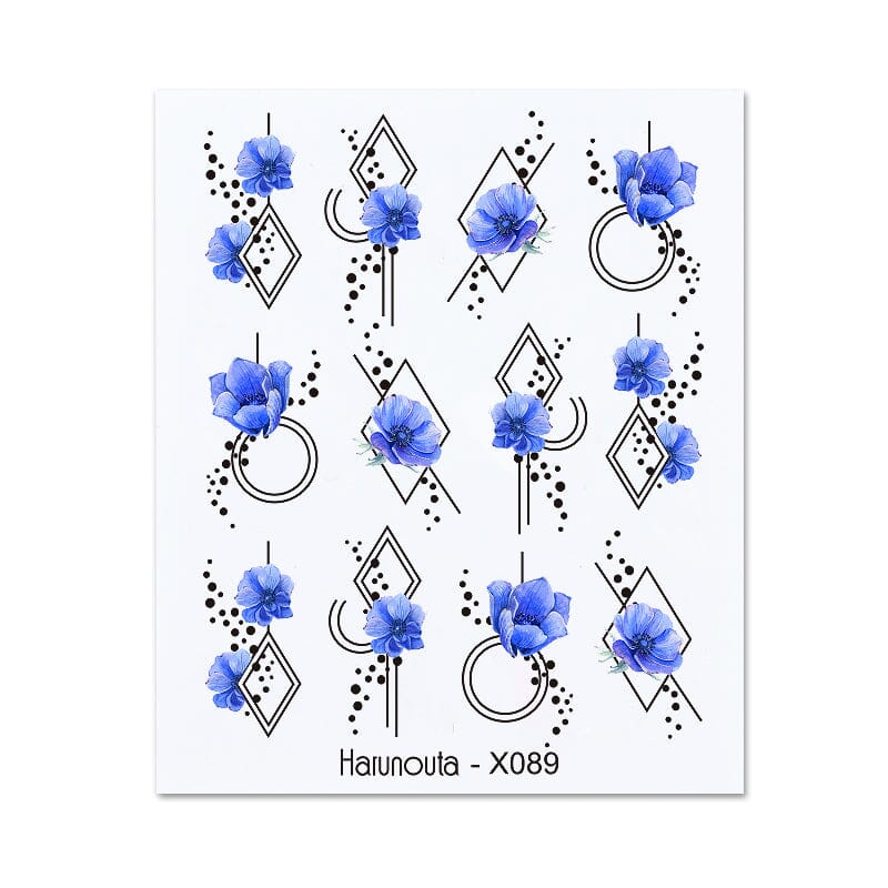 Water Decals Nail Sticker X089 Nail Sticker Harunouta 