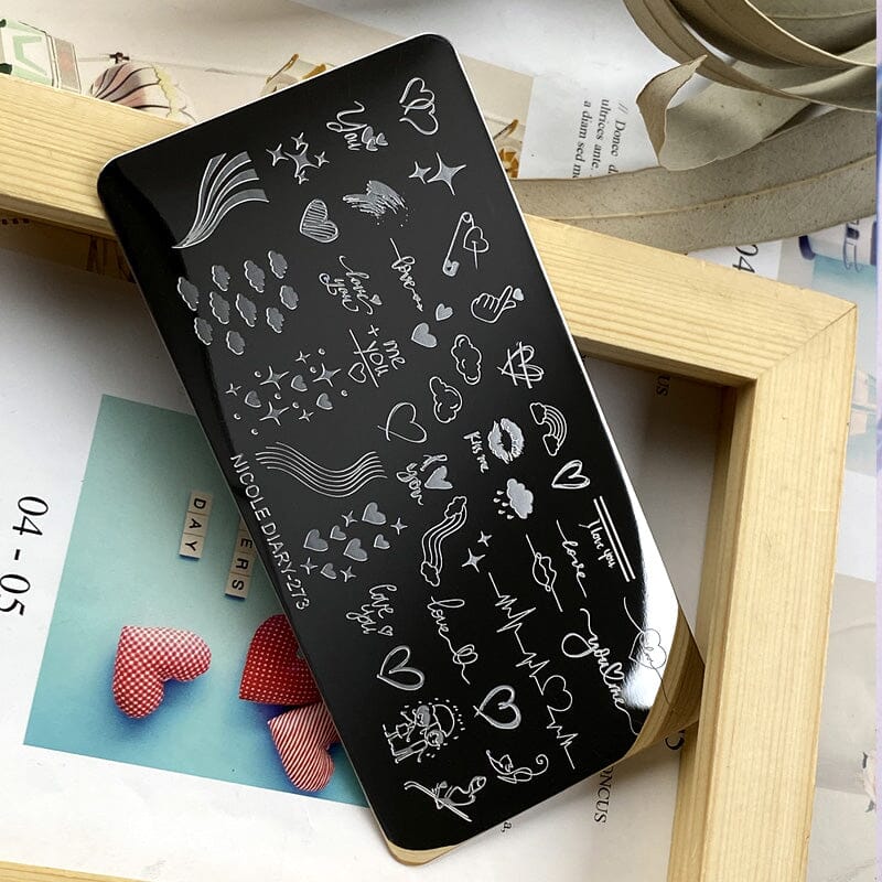 Stamping Plate NICOLE DIARY-273 Nail Art NICOLE DIARY 