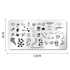 Stamping Plate NICOLE DIARY-273 Nail Art NICOLE DIARY 