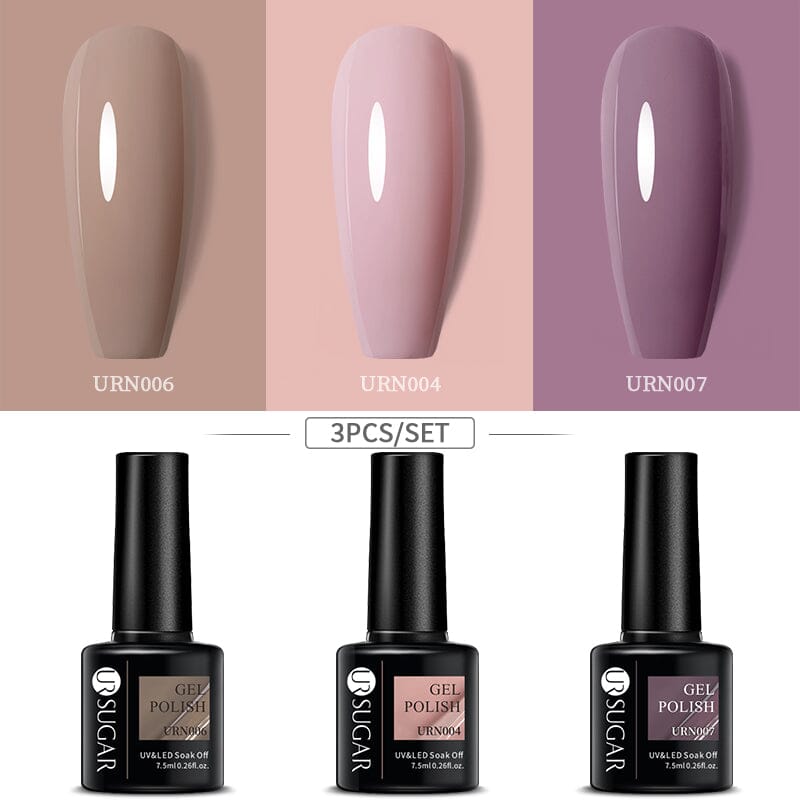 3pcs Color Gel Set 7.5ml Gel Nail Polish UR SUGAR 01 