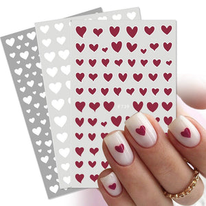 Heart 3D Nail Sticker F740 Black Nail Art No Brand 