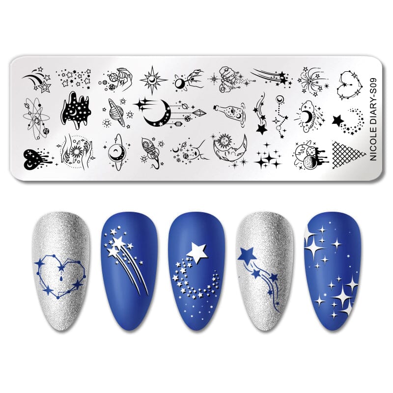 Stamping Plate NICOLE DIARY-S09 Nail Art NICOLE DIARY 