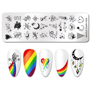 Stamping Plate NICOLE DIARY-S09 Nail Art NICOLE DIARY 