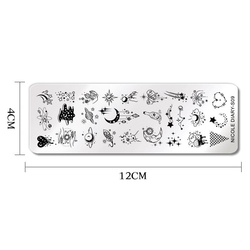 Stamping Plate NICOLE DIARY-S09 Nail Art NICOLE DIARY 