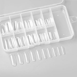 100pcs Oval Transparent False Nail Tips Nail Tips No Brand 
