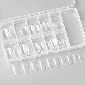 100pcs S-Round Transparent False Nail Tips Nail Tips No Brand 