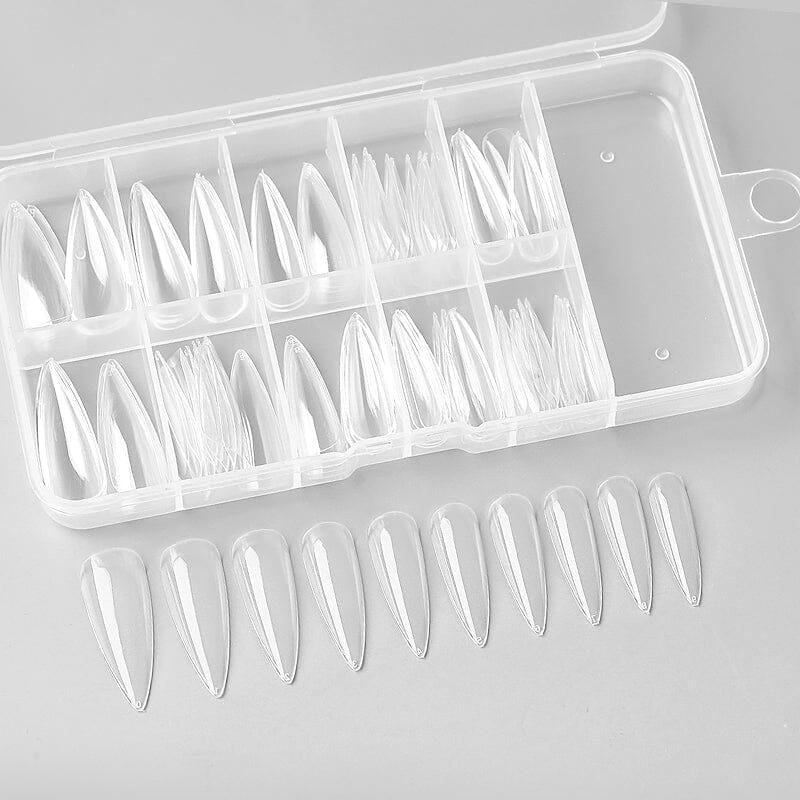 100pcs Water Droplets Transparent False Nail Tips Nail Tips No Brand 