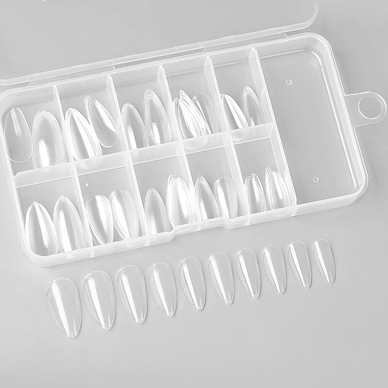 100pcs S-Water Droplets Transparent False Nail Tips Nail Tips No Brand 