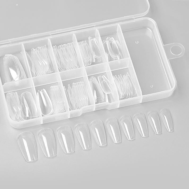 100pcs S-Coffin Transparent False Nail Tips Nail Tips No Brand 