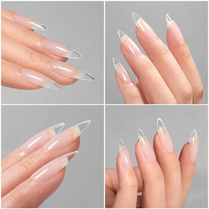100pcs Square Transparent False Nail Tips Nail Tips No Brand 