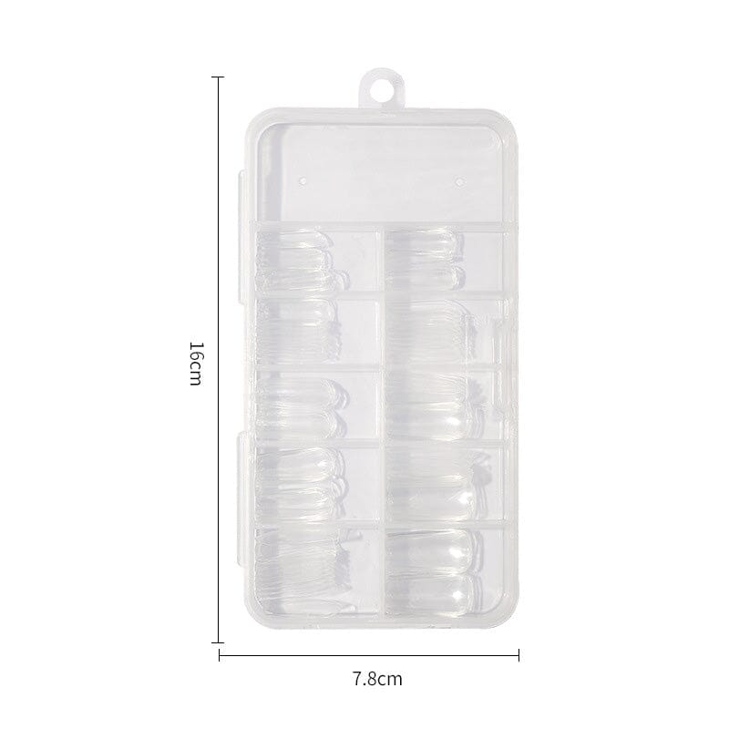 100pcs Square Transparent False Nail Tips Nail Tips No Brand 