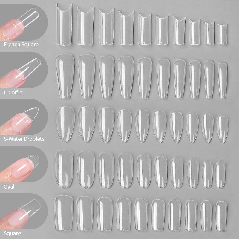 100pcs S-Square Transparent False Nail Tips Nail Tips No Brand 
