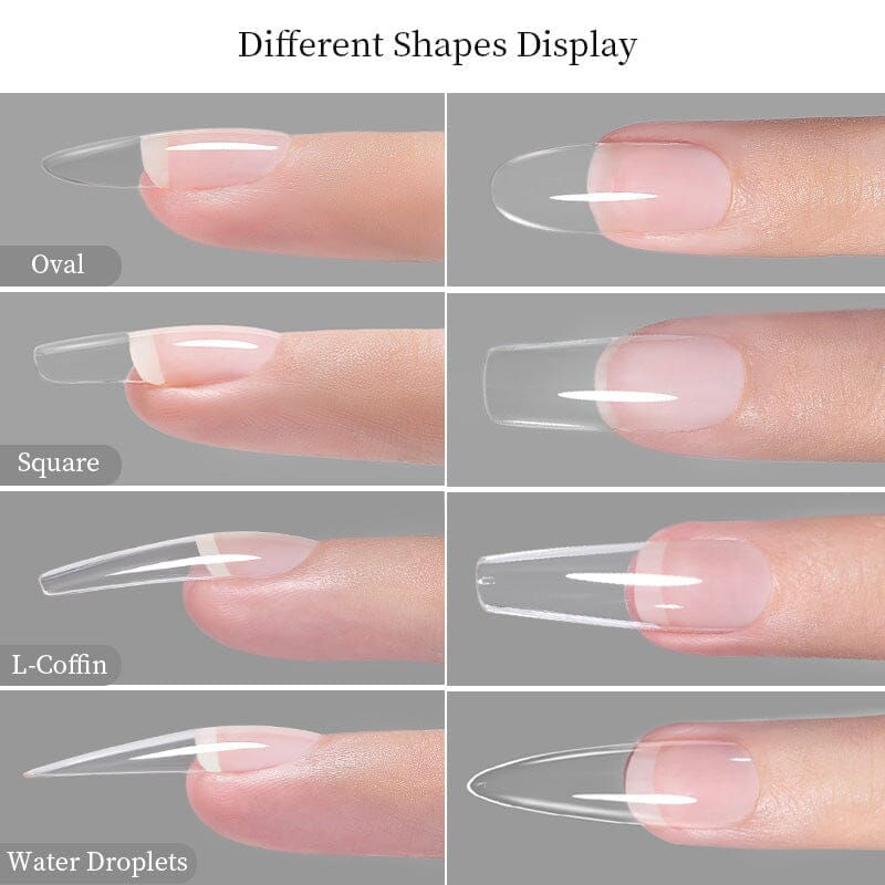 100pcs Square Transparent False Nail Tips Nail Tips No Brand 