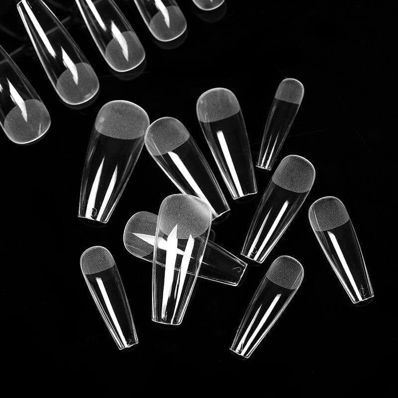 24pcs Long Trapezoid Semi-frosted False Nail Tips Nail Tips No Brand 