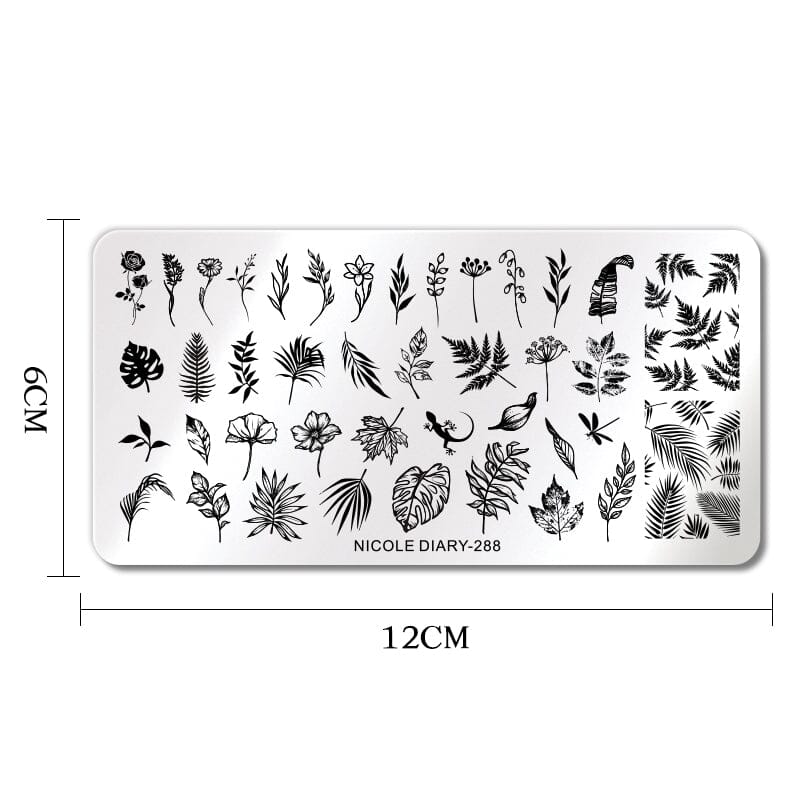 Stamping Plate NICOLE DIARY-288 Nail Stamping BORN PRETTY 