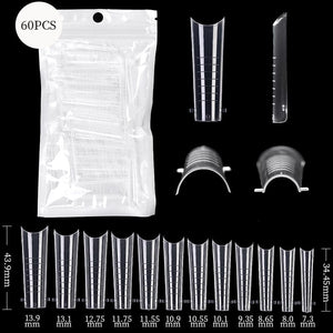 60pcs Extension Mold Nail Tips #01 Nail Tips BORN PRETTY 