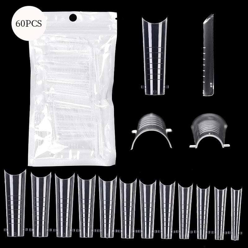 60pcs Extension Mold Nail Tips #01 Nail Tips BORN PRETTY 