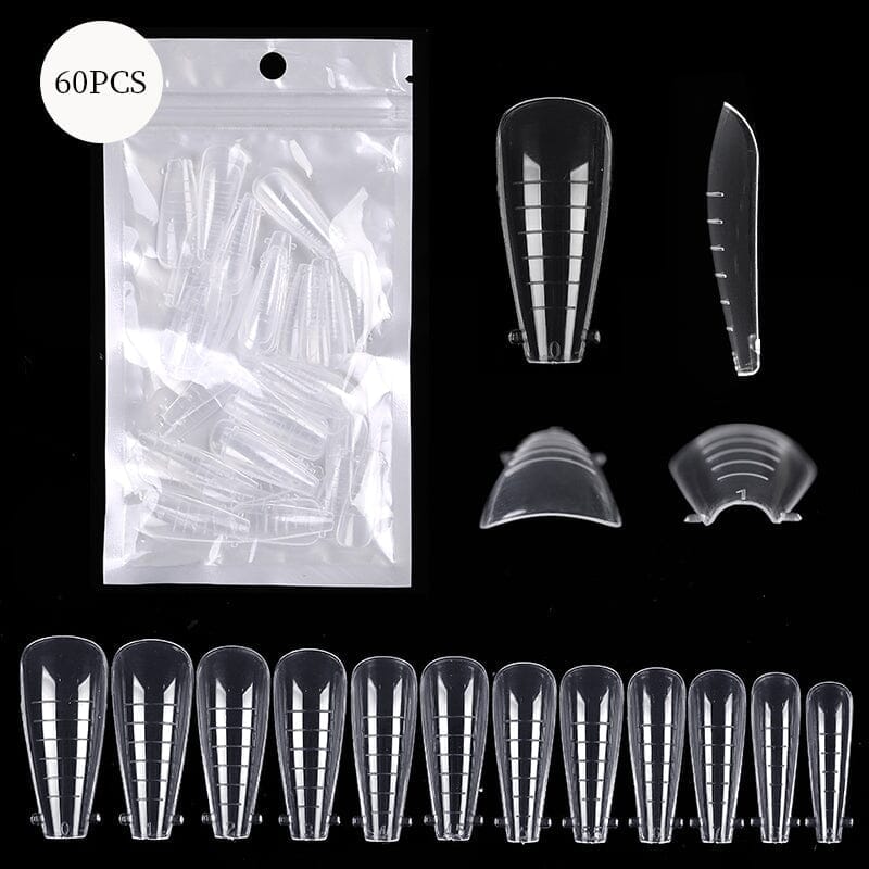 60pcs Extension Mold Nail Tips #02 Nail Tips BORN PRETTY 