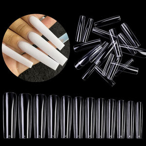 48pcs Almond Transparent False Nail Tips Nail Tips No Brand 