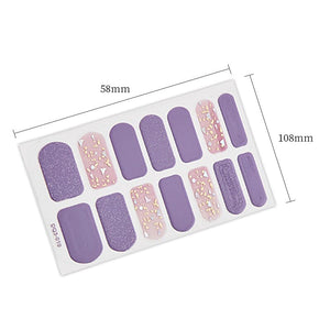 14 Tips Full Cover Nail Stickers DQ Series Clearance No Brand 