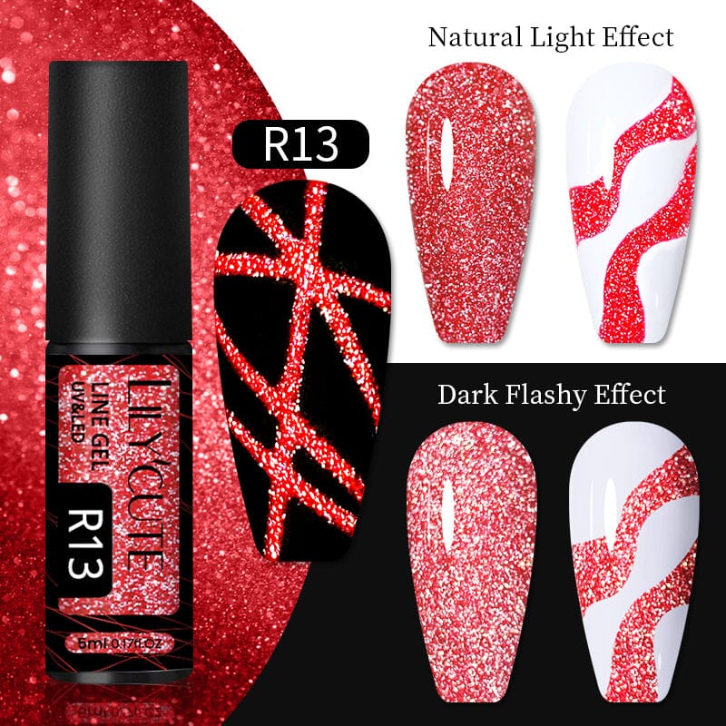 Reflective Glitter Line Gel 5ml Gel Nail Polish LILYCUTE R13 