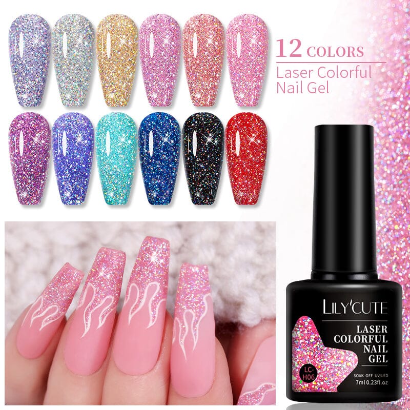 Glitter Colorful Nail Gel 7ml Gel Nail Polish LILYCUTE 