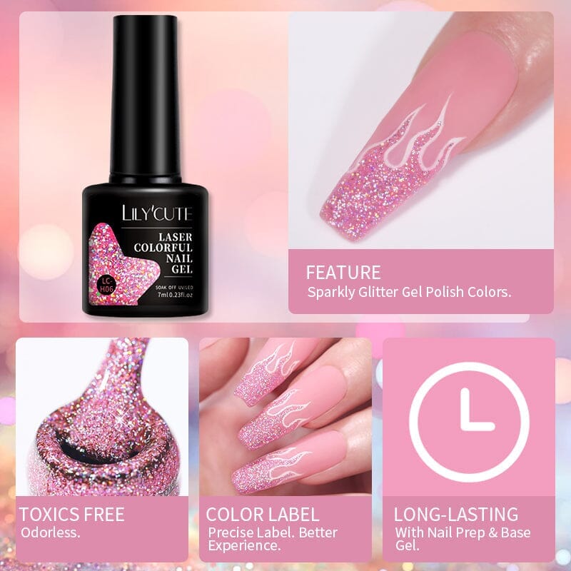 Glitter Colorful Nail Gel 7ml Gel Nail Polish LILYCUTE 