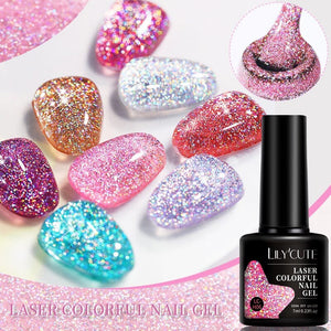 Glitter Colorful Nail Gel LC-H10 7ml Clearance LILYCUTE 