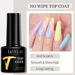 Base Top Coat 7ml Base & Top Coat LILYCUTE No Wipe Top Coat 